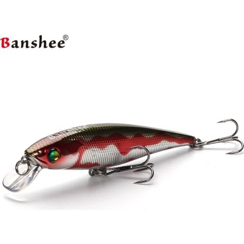 Banshee 90mm 10g Jerkbait Suspending Wobbler For Pike Artificial Bait Jerkbait Black Minnow Fishing Lure Floating Hard Bait Bass