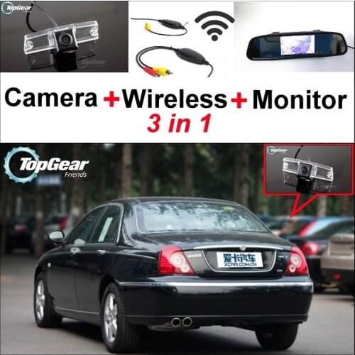 3 in1 Special Rear View Camera + Wireless Receiver + Mirror Monitor Backup Parking System For Morris Garages MG7 MG 7