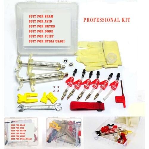Generic Bike Hydraulic Disc Brake Bleed Kit Tool for AVID Formula DODE JUICY HAYES ELIXIR Sram, Bicycle Bleeding Tools DOT oil