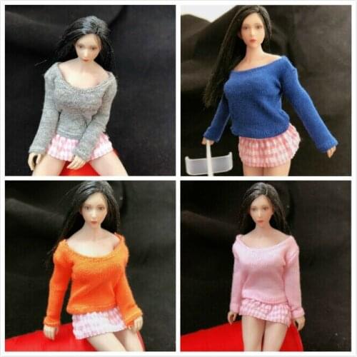 Kinds of 7 1/12 Long sleeve T-shirt Model For 6" Figure Doll