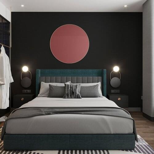 [Waterproof and antifouling] Classic black and white wallpaper modern simple non-woven silk wallpaper plain wild