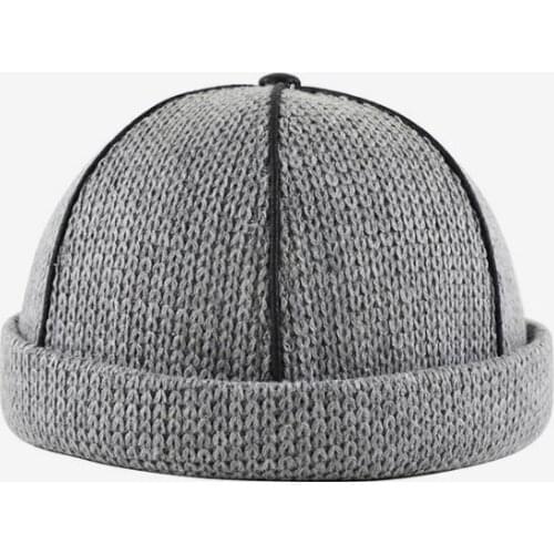 Knitted woolen hat autumn and winter watermelon leather hat hip-hop personality trend men and women Without brim cap