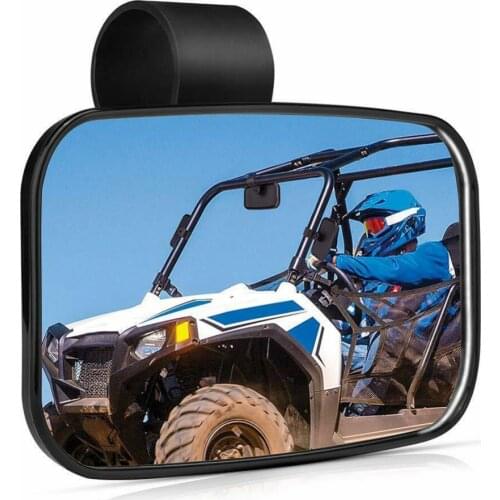 1.5/1.75/2 Inches Glass Adjustable Motorcycle Rear View Side Mirror UTV Wide Rear View Racing Mirror for Yamaha Rhino