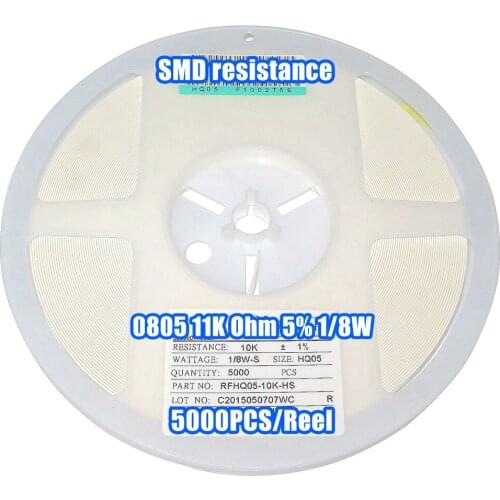 1 Reel 0805 11k 11K Ohm 5% 1/8W SMD Resistance 5000PCS/Reel
