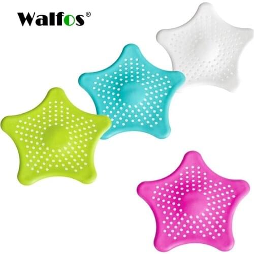 WALFOS 1Pc Silicone Kitchen Sink Filter Sewer Drain Home Cleaning Tool Hair Colanders Strainers Filter