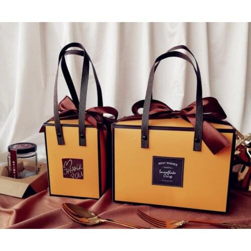 100pcs Handheld Kraft Paper Box For 180/280/380ml Hexagonal Glass Bottle Jam/Honey/Sauce Gift Box SN2815