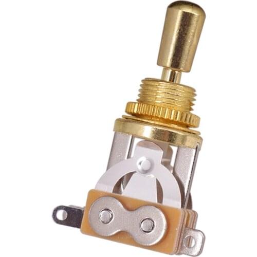 3 Way Short Straight Guitar Toggle Switch Pickup Selector with Brass Hat Compatible with Les Paul LP SG Electric Guitars