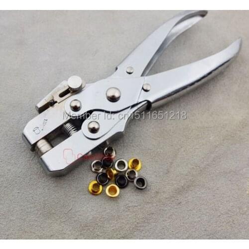 300 PCS Grommet Eyelet + Heavy Setting Pliers Metal 4mm 3/16" with Grommet F70
