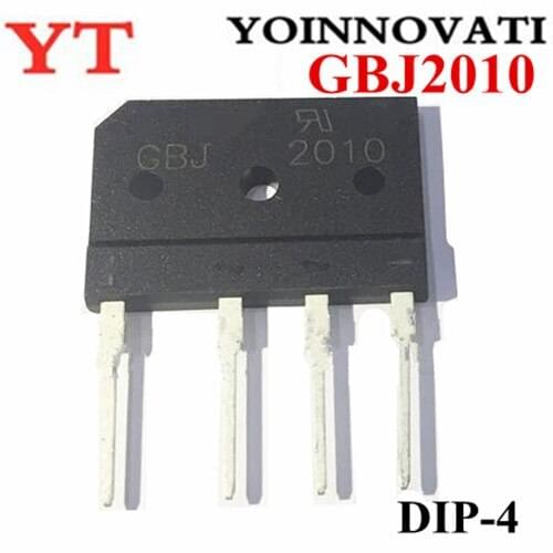 5pcs/lot GBJ2010 2010 ZIP4 20A 1000V/800V/600V