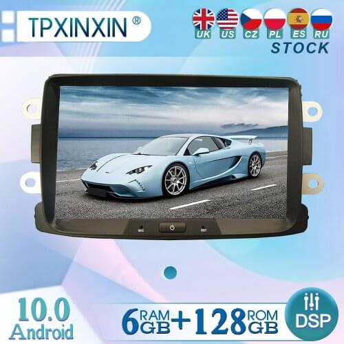 6+128GB For Renault Dacia 2014 Android 10 Radio Player Car GPS Navigation Head Unit Car Radio with Screen WIFI DSP CARPLAY