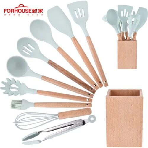 9pcs/set Silicone Turners Cream Butter Cake Spatula Mixing Batter Scraper Noodle Soup Shovel Turner Baking Tool Kitchen