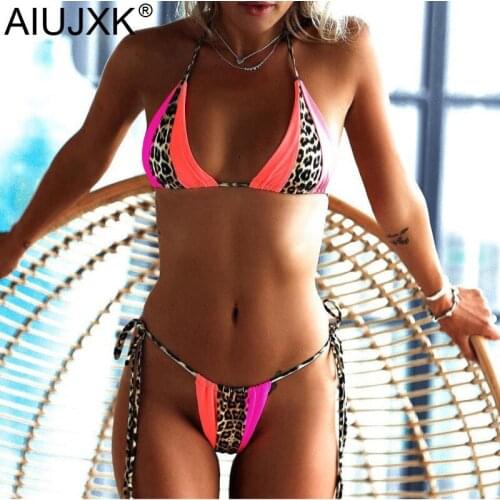 AIUJXK 2019 New 2019 Lingerie Set Summer Sexy Leopard Print Underwear Print Biquini Push Up 2 Piece Swimsuit Ladies Swimwear