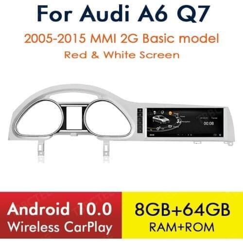 Android 10 Car DVD Player For Audi A6 C6 Q7 4L 2005~2015 MMI Basic Unit Navigation Auto Radio Multimedia IPS