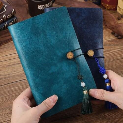 Portable Loose Leaf Planner Diary Book Notebook Scrapbook Stationery Supplies Faux Leather Cover Elastic Strap Stationery Gift