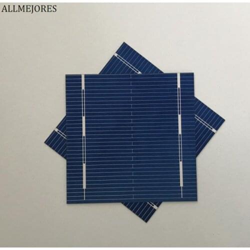 ALLMEJORES 50pcs solar cell polycrystalline 0.43W 0.5V 52mmx52mm For DIY 12V 24V Solar panel Battery Charger