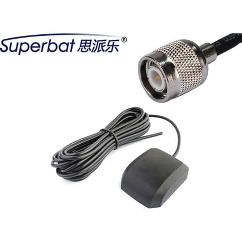 Superbat GPS Active Antenna TNC Plug Connector Optional Aerial Signal Booster 3M Cable 50 Ohm