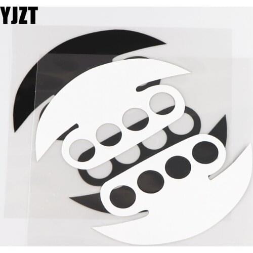 YJZT 15.3CM×15.2CM Personalized Fun Vinyl Decorative Decal Japanese Ninja Weapon Hand Knife Exquisite Car Sticker 1C-0114