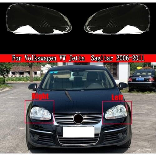 Car Headlamp Lens For Volkswagen VW Jetta / Sagitar 2006 ~ 2011 Transparent Car Headlight Headlamp Clear Lens Auto Shell Cover