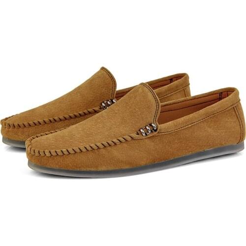 Genuine Leather Loafers Men Casual Shoes Man Moccasin Luxury Driving Shoes Slipon Mens Suede Sneakers Big Size Male Footwear