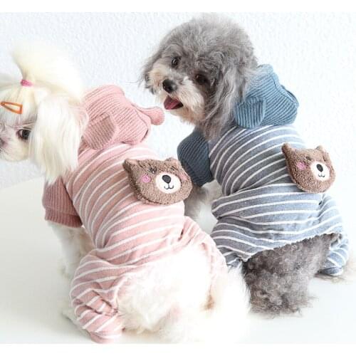 Cute Dog Jumpsuit Overalls Small Dog Clothes Winter Pet Clothing Thicken Warm Puppy Coat Outfit Pet Products Supplies Dropshipin