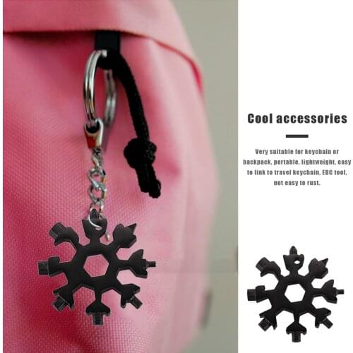 18 Inch 1 Snowflake Wrench Tool Wrench Key Multi-function Camp Outdoor Survival Tool Screwdriver