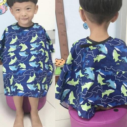 Cartoon Dolphin Haircut Cloth Children Hairdressing Dyeing Homeuse Tool Cut Hair Apron Barber Kid Wraps Salon Styling Water J4Q0