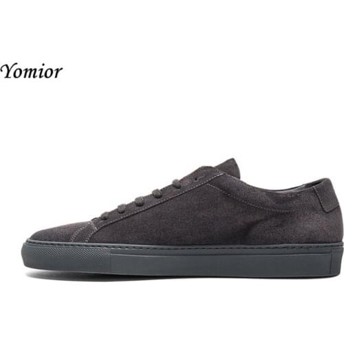 Yomior High Quality Men Casual Shoes Fashion Autumn Comfortable Shoes Genuine Leather Formal Flats White Loafers Sneakers