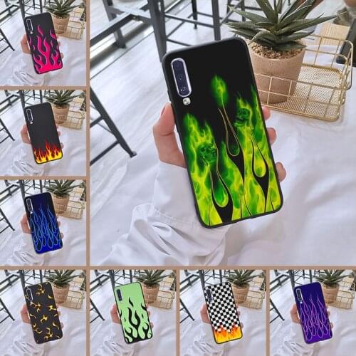 Soft Silicone Phone Case For Samsung Galaxy A10 A20 A30 A40 Art Flame Aesthetic Cool Cover For Samsung Galaxy A50 A60 A70 A80