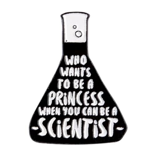 Science Experiment Bottle Metal Enamel Brooch Chemical Test Scientific Princess Bad Pin Creative Trendy Costume Backpack Jewelry