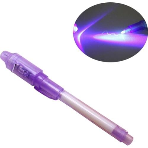 Invisible Ink Pen Spy Pen Marker Secret Message Pen with for Currency Checking Kids Spy Game (Purple)