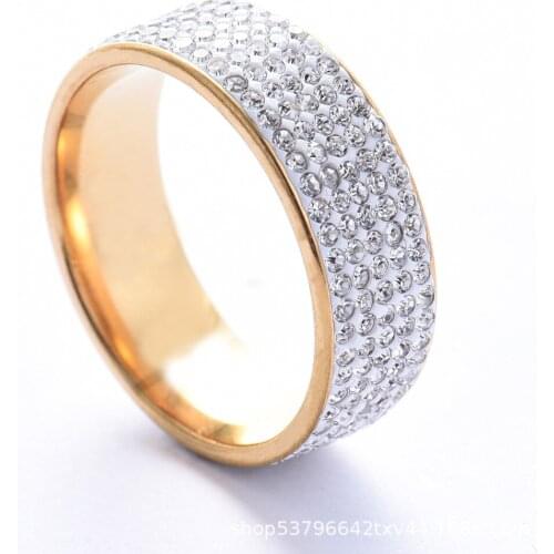 2021 New High Quality Titanium Materials Steel Lovers Ring Zircon Mens and Womens Ring Couple Wedding Rings Jewelry Wholesale