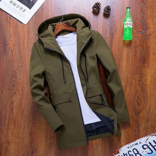 2019 spring and autumn new mens jacket coat male Korean youth casual hooded thin section student slim jacket mens clothing