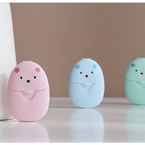 50Pcs Disposable Soap Paper Portable Cute Boxed Paper Soap Mini High Quality Scented Soap Slice Outdoor Travel Supplies