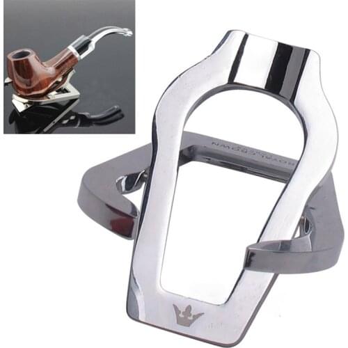 Hot Stainless Steel Portable Foldable Cigar Tobacco Pipe Stand Rack Holder A1