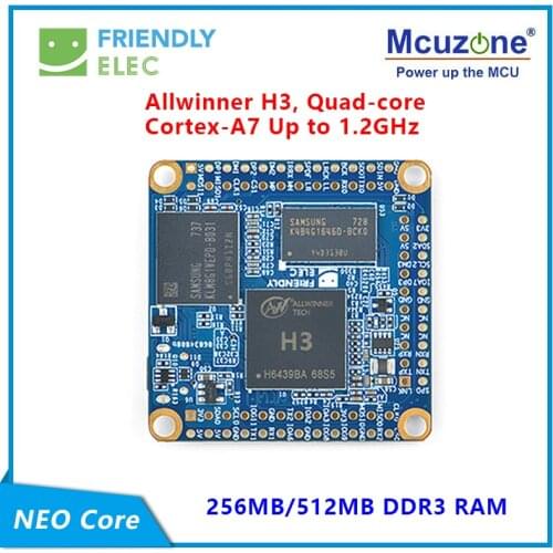 FriendlyELEC NanoPi NEO Core 256MB/512MB Allwinner H3, Quad-core Cortex-A7 UbuntuCore with mainline kernel 4.x.y