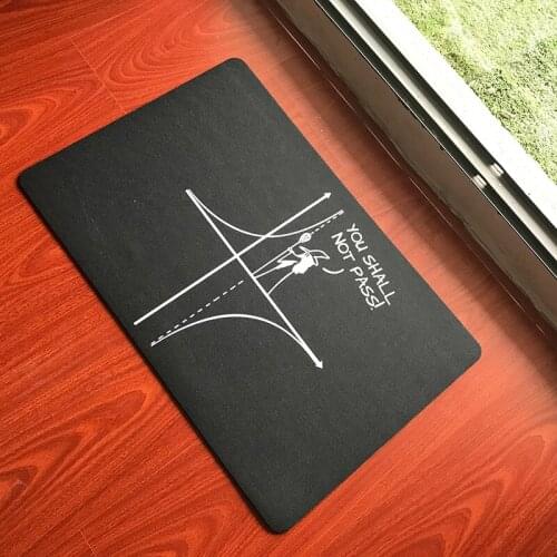 Simple Black White Printed Funny Doormat You Shall Not Pass Carpet Entrance Rug Welcome Mats for Front Door Mats In Hallway