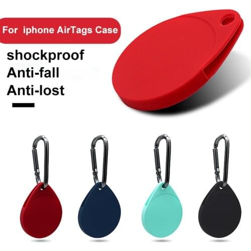ASTUBIA Soft Liquid Silicone Protective Case For Airtag Cover Hangable Keychain Locator Tracker Cover For airtags Case