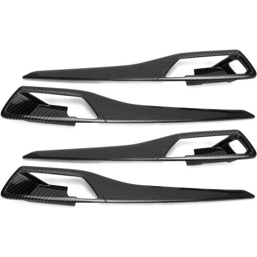 Car styling mirror cover Interior Door Handle Bowl Trims Extended Carbon Fiber Style Replacement for Ford Focus 19‑21