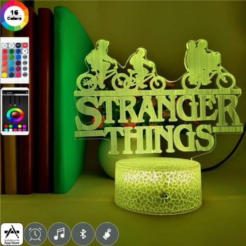 APP Control Night Light LED Stranger Things 3D Nightlight RGB Color Lamp Party Hotel Room Decoration Holiday Gift for Child Kids