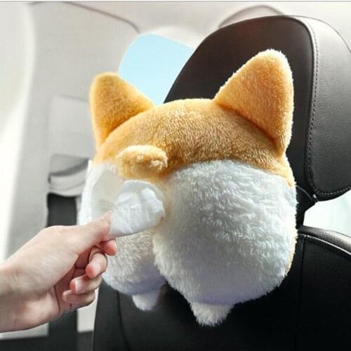 Creative Corgi Ass Tissue Box Cartoon Soft Paper Napkin Box Cute Animal Napkin Holder