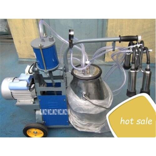 High Quality Movable Plug Cow Milker 550W Single Bucket Type Portable Piston Sheep Goat Milking Machine High Output 220V/110V