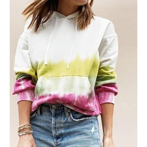 Womens Thin Hoodies Sweatshirts 2020 Autumn Long Sleeve Oversize Ladies Pullovers Casual Print Pocket Women Hooded Jacket Female