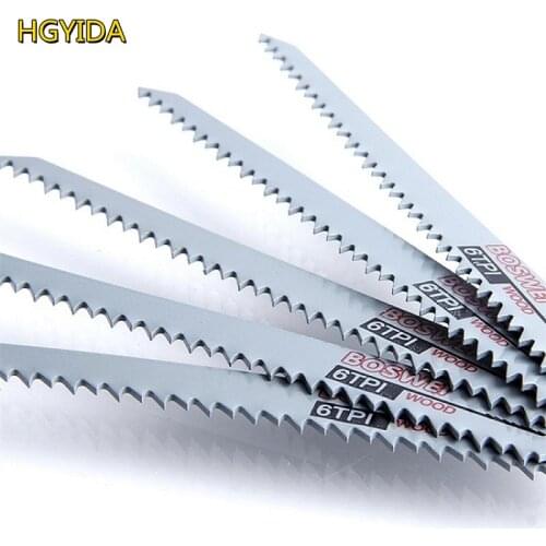 HGYIDA10pcs 6" Jig Saw Blade Metal Reciprocating Saw 6-100mm Wood Cutting Woodworki