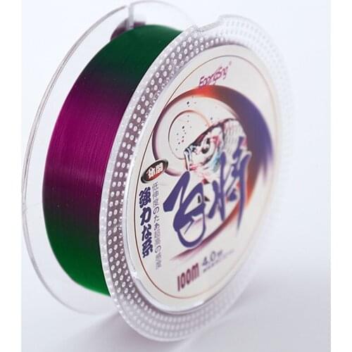 100m Color Changing Fishing Line Fluorocarbon Coat Monofilament Nylon Sea/Fresh Water Carp Wire Leader Line Fishing Accessories