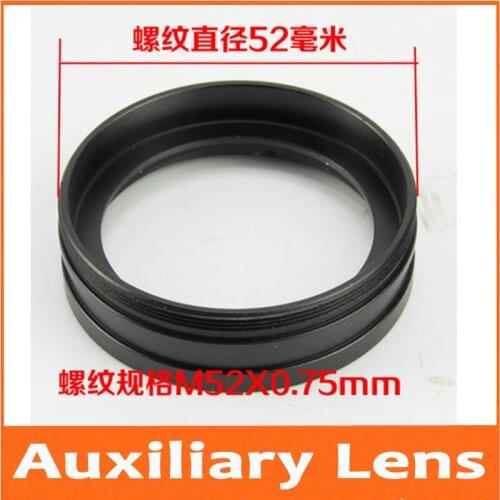 1X Auxiliary Attachment Objective Lens Stereo Microscope M48mm M42 M52mm x0.75 Accessories Fitting Accessories Dust Glass