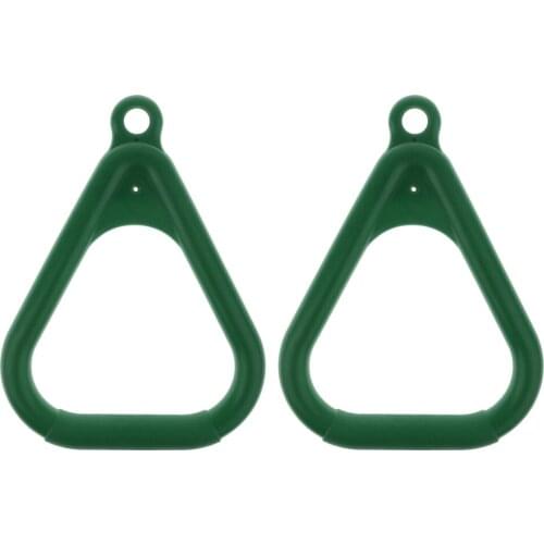 2pcs Swing Set Replacement Rings Trapeze Handles Parts, Kids Swingset Hanging Ring Jungle Gym Accessories - Dark Green