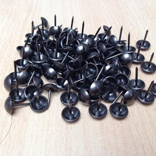 300PCS/LOT Black upholstery nails nail domed studs Tacks