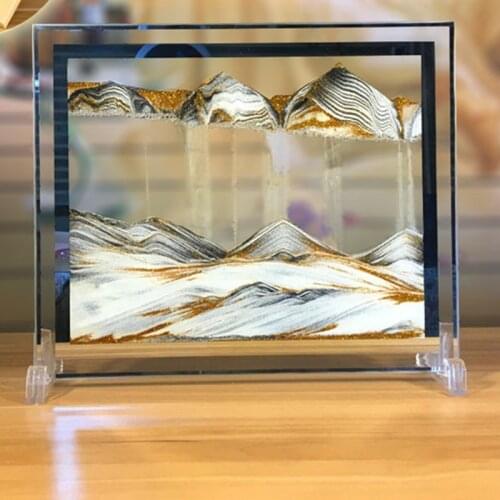 3D Landscape Moving Sand Painting Dynamic Sand Picture Flowing Sand Painting Hourglass Decor E2S