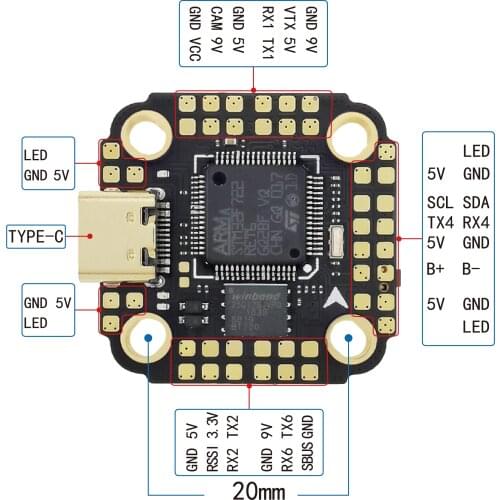 3s-6s Processor STM32F722RET6 HAKRC F722 DMini Flight Controller For Racing FPV Accessories