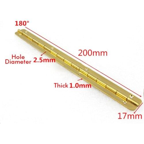 4Pcs 200x18mm Display Box Long hinges Retro Jewelry Box Hinge Collection/cigarette/Cabinet Box Hinge Max Open 180 Deg